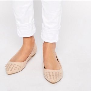 ALDO Brueske spiked nude flats